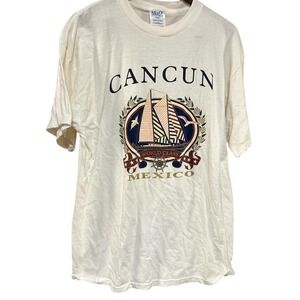 MENS Retro 90s Cancun Mexico graphic tee SIZE XL